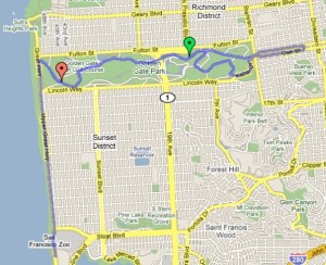 Nice route through the Golden Gate park and along the coast